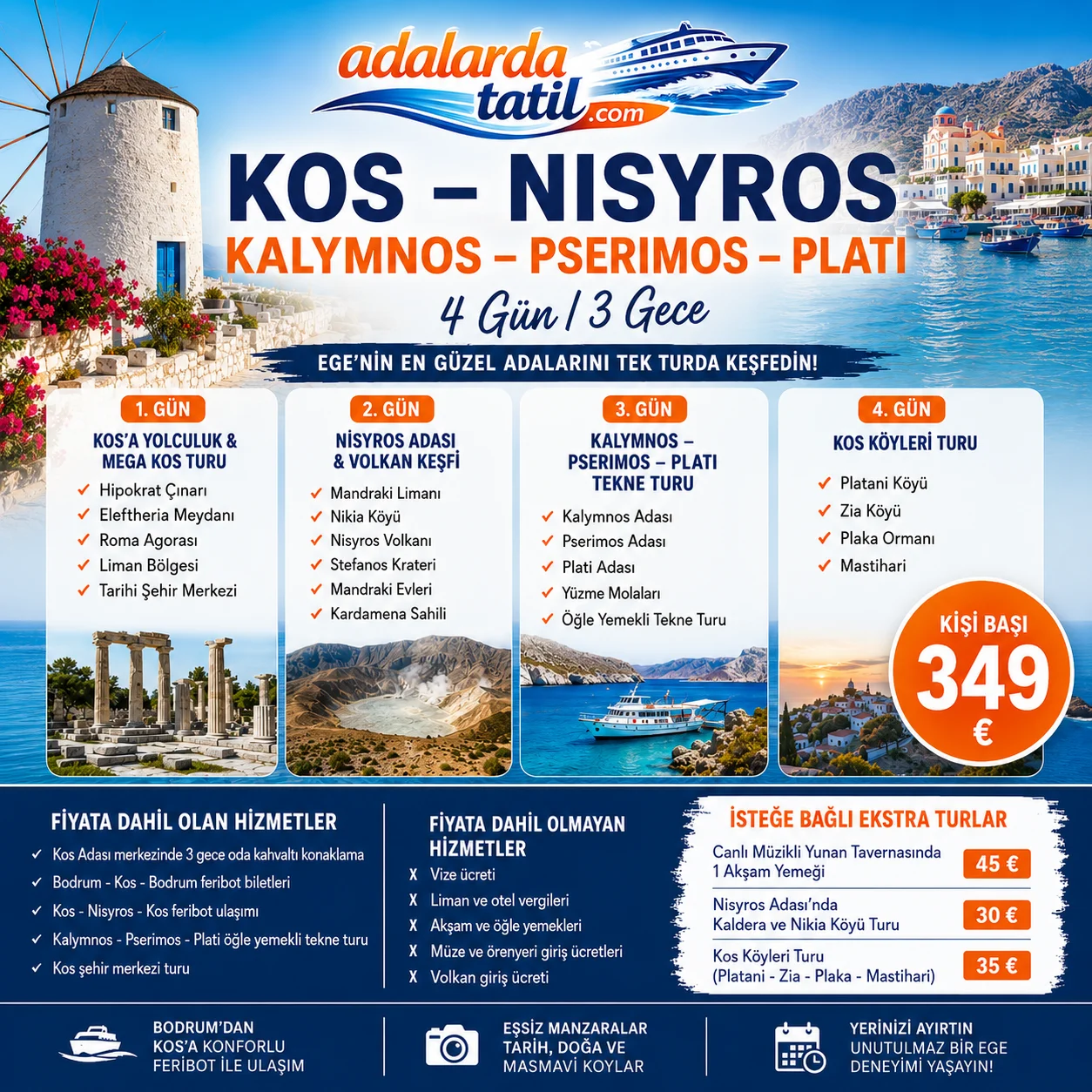 BODRUM ÇIKIŞLI 5 ADA TURU
